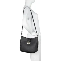 Lancaster - Sac Besace Delphino Noir 9 Lancaster - Sac Besace Delphino Noir -Maroquinerie 527 58 sac besace delphino cuir noir lancaster femme 4