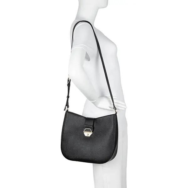 Lancaster - Sac Besace Delphino Noir 5 Lancaster - Sac Besace Delphino Noir – Image 5