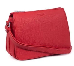 Hexagona Sac Porté Travers Synthétique Grainé Rouge Fonce " 535986 "