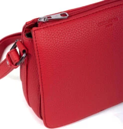 Hexagona Sac Porté Travers Synthétique Grainé Rouge Fonce " 535986 " -Maroquinerie 53598688004 079708400 1525 04032022