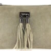 Pochette Cuir Femme Vachette Taupe " TIANNA "