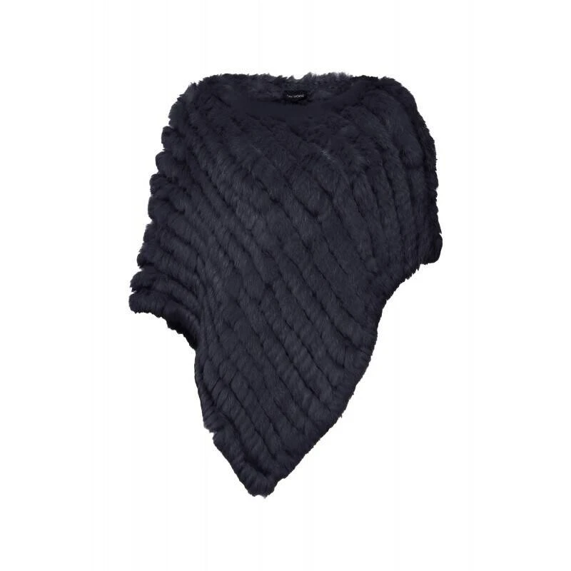 Poncho Lapin Femme Bleu Fonce Oakwood " 6034 " 2 Poncho Lapin Femme Bleu Fonce Oakwood " 6034 " – Image 2