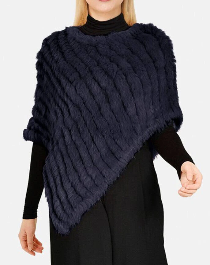 Poncho Lapin Femme Bleu Fonce Oakwood " 6034 " 3 Poncho Lapin Femme Bleu Fonce Oakwood " 6034 " – Image 3