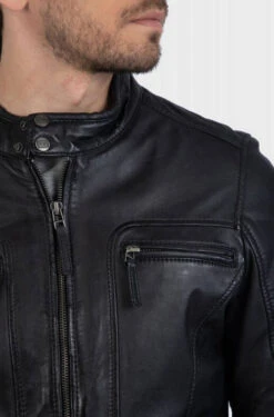 Blouson Cuir Homme Noir Oakwood " 60901 " Agneau Style Motard Tendance 14 Blouson Cuir Homme Noir Oakwood " 60901 " Agneau Style Motard Tendance -Maroquinerie 60901blousoncaseynoir4 092303000 1117 26102021