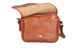 Sacoche Cuir Vachette Cognac " DEBORA "