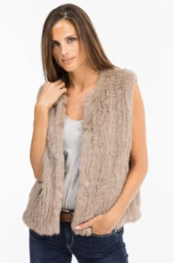 Gilet Lapin Femme Sans Manches Beige Fonce Oakwood " 62683 " -Maroquinerie 62683beige2 011536600 1732 11102021