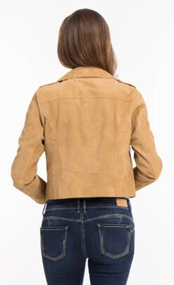 Oakwood Blouson Cuir Style Biker Peau Tan " 63637 " -Maroquinerie 63637tan5 007471400 1736 11102021