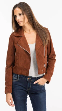 Oakwood Blouson Cuir Style Biker Peau Whisky " 63637 " -Maroquinerie 63637whisky2 065836100 1736 11102021