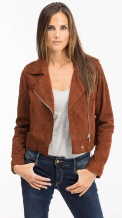 Oakwood Blouson Cuir Style Biker Peau Whisky " 63637 " -Maroquinerie 63637whisky3 067602200 1736 11102021