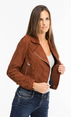 Oakwood Blouson Cuir Style Biker Peau Whisky " 63637 " -Maroquinerie 63637whisky4 020005000 1736 11102021