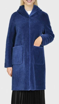 Manteau Laine Femme Bleu Fonce Oakwood " 63747 " -Maroquinerie 63747bleu 083762600 1620 12102023