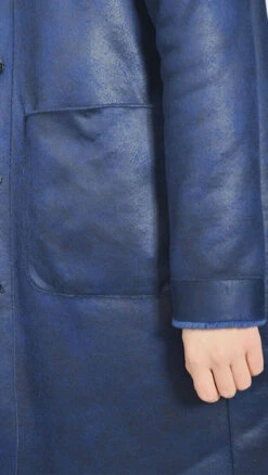 Manteau Laine Femme Bleu Fonce Oakwood " 63747 " -Maroquinerie 63747bleureverzoom 065816800 1620 12102023