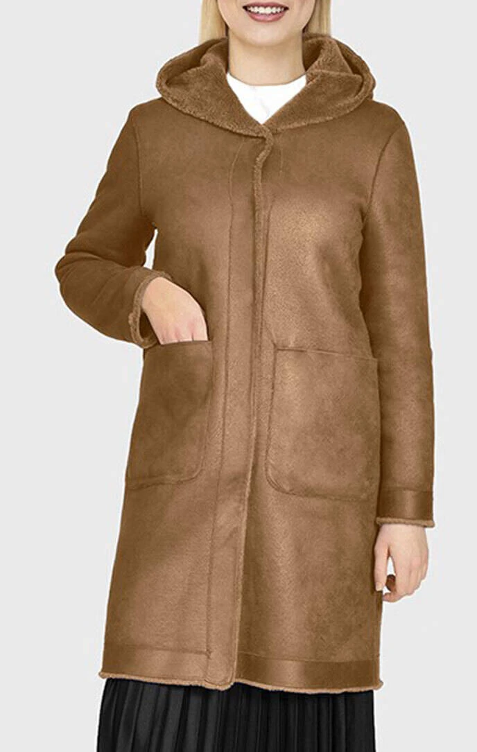 Manteau Laine Femme Cognac Oakwood " 63747 " 4 Manteau Laine Femme Cognac Oakwood " 63747 " – Image 4