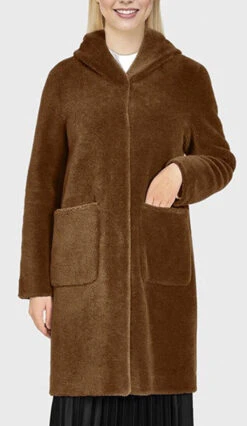 Manteau Laine Femme Cognac Oakwood " 63747 " 13 Manteau Laine Femme Cognac Oakwood " 63747 " -Maroquinerie 63747cognacdevant 048038200 1601 01092023