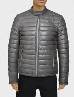 Oakwood Doudoune Cuir Homme Smoke " 64027 " -Maroquinerie 64027smokeface 049234600 1620 12102023