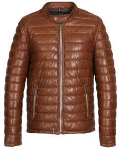 Oakwood Doudoune Cuir Homme Agneau Cognac "64077" -Maroquinerie 64077cognac3 016720300 1001 11102022