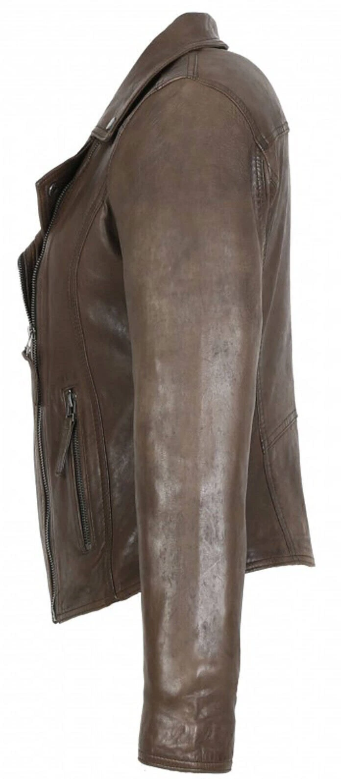 Blouson Cuir Femme Marron Oakwood " 64095 " 2 Blouson Cuir Femme Marron Oakwood " 64095 " – Image 2