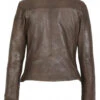 Blouson Cuir Femme Marron Oakwood " 64095 "
