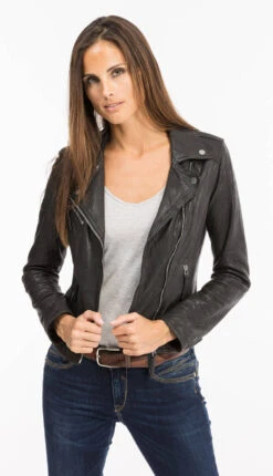 Blouson Cuir Femme Noir Oakwood " 64095 " 12 Blouson Cuir Femme Noir Oakwood " 64095 " -Maroquinerie 64095noir5 016028900 1049 12102021