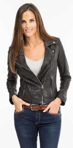 Blouson Cuir Femme Noir Oakwood " 64095 " 13 Blouson Cuir Femme Noir Oakwood " 64095 " -Maroquinerie 64095noir6 094072800 1049 12102021