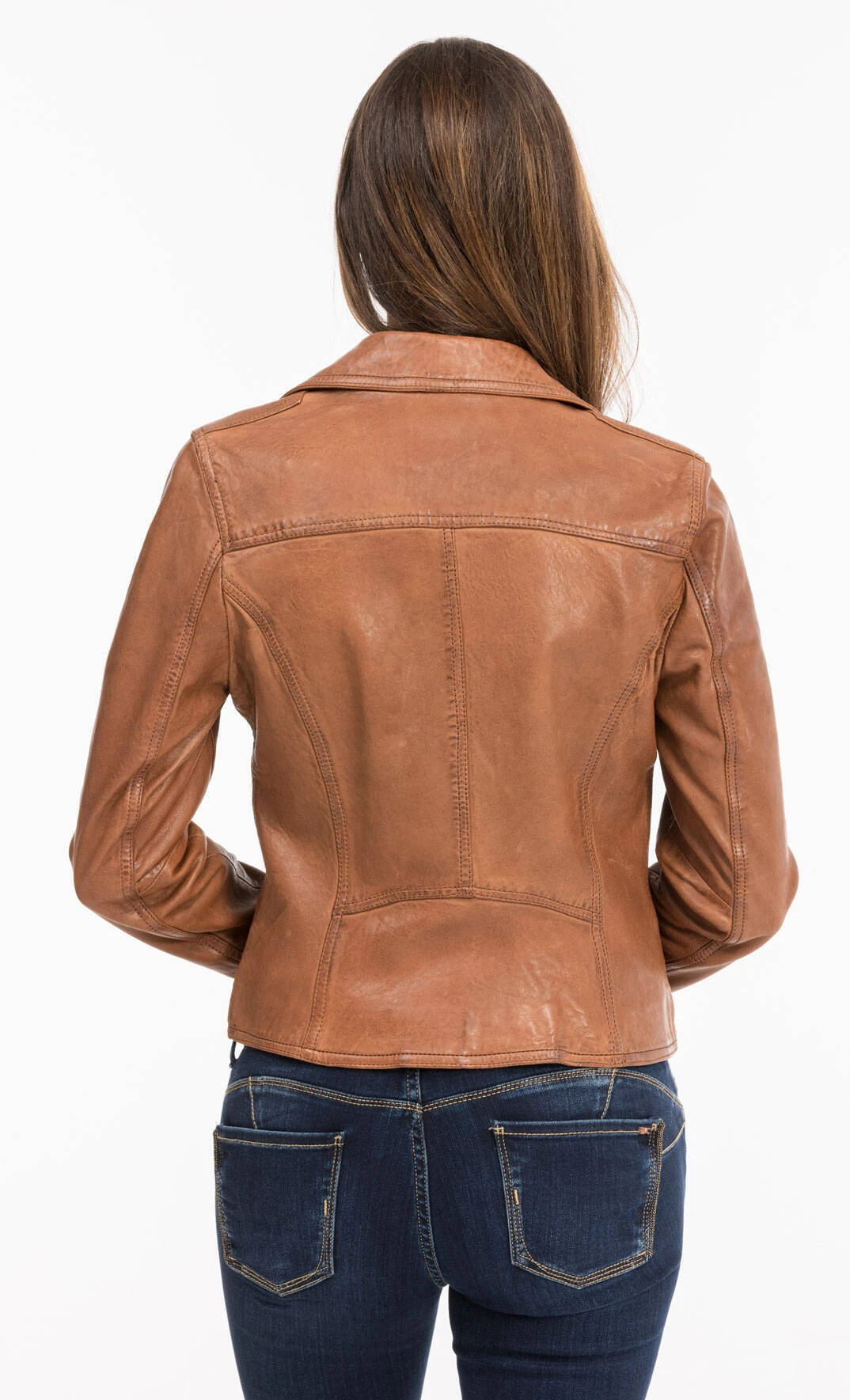 Blouson Cuir Femme Whisky Oakwood " 64095 " 5 Blouson Cuir Femme Whisky Oakwood " 64095 " – Image 5