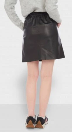 Oakwood Jupe Cuir Agneau Noir " 64161 "