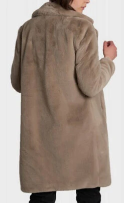 Oakwood Manteau Long Imitation Mouton Retourné Beige Foncé " 64292 "