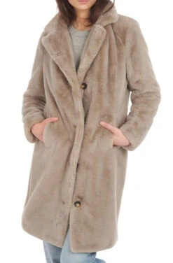 Oakwood Manteau Long Imitation Mouton Retourné Beige Foncé " 64292 " -Maroquinerie 64292beigefface 077698000 1600 01092023