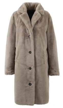 Oakwood Manteau Long Imitation Mouton Retourné Beige Foncé " 64292 " -Maroquinerie 64292beigefonceface 009902200 1601 01092023