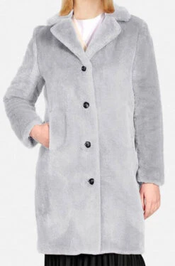Oakwood Manteau Long Imitation Mouton Retourné Gris Clair " 64292 " -Maroquinerie 64292grisclairface 053507000 1620 12102023