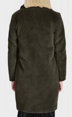 Oakwood Manteau Long Imitation Mouton Retourné Kaki " 64292 "