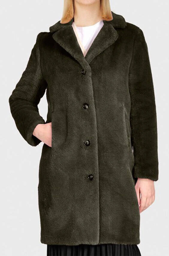 Oakwood Manteau Long Imitation Mouton Retourné Kaki " 64292 " 2 Oakwood Manteau Long Imitation Mouton Retourné Kaki " 64292 " – Image 2