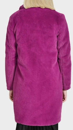 Oakwood Manteau Long Imitation Mouton Retourné Mauve " 64292 "