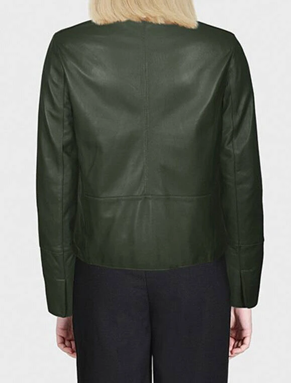 Oakwood Veste Courte Femme Col Chemise Kaki " 64480 " 1 Oakwood Veste Courte Femme Col Chemise Kaki " 64480 "