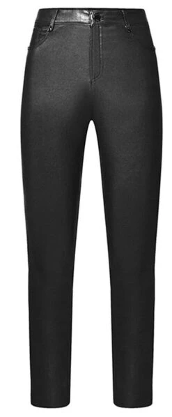 Pantalon Cuir Femme Agneau Noir Oakwood " 64511 " -Maroquinerie 64511face 057820100 1601 01092023