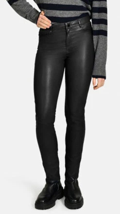 Pantalon Cuir Femme Agneau Noir Oakwood " 64511 " -Maroquinerie 64511presentation 038879600 1601 01092023