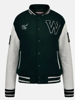 Oakwood Blouson Teddy Tissu+cuir Vert " 64529 "