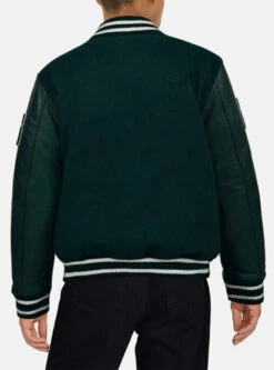 Blouson Cuir Et Tissu Oakwood Style Teddy Collège " 64530 "