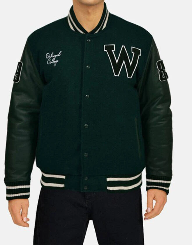 Blouson Cuir Et Tissu Oakwood Style Teddy Collège " 64530 " 3 Blouson Cuir Et Tissu Oakwood Style Teddy Collège " 64530 " – Image 3