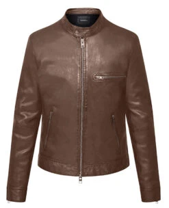 Blouson Cuir Homme Tan Oakwood " 64650 " -Maroquinerie 64650tan 002876800 1016 01092023