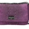 Pochette Cuir Vachette Violet " MIRANDA "