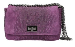 Pochette Cuir Vachette Violet " MIRANDA "