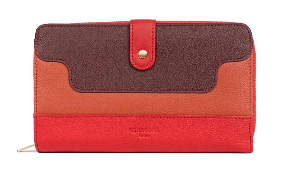 Hexagona Compagnon De Voyage 1 Volet Vachette Rouge " 688264" 6 Hexagona Compagnon De Voyage 1 Volet Vachette Rouge " 688264" – Image 6