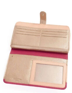 Hexagona Compagnon De Voyage 1 Volet Vachette Fushia " 688264" -Maroquinerie 68826430504 007228200 1101 04042023