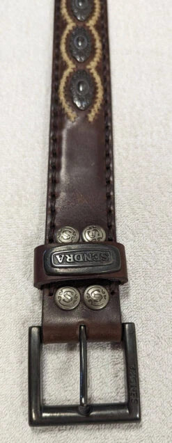 Ceinture Cuir Vachette Marron Sendra " 7606 " -Maroquinerie 7606ceinturemarron 083719200 1635 03112023