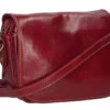 Sacoche Cuir Vachette Rouge " DEBORA "
