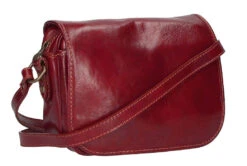 Sacoche Cuir Vachette Rouge " DEBORA "