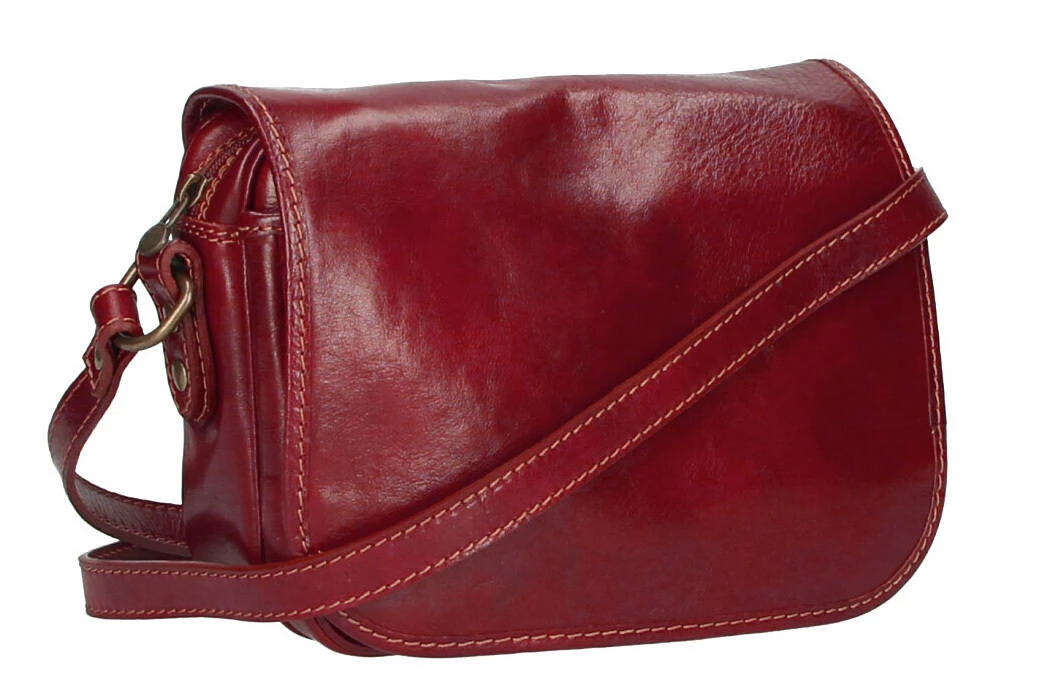 Sacoche Cuir Vachette Rouge " DEBORA " 1 Sacoche Cuir Vachette Rouge " DEBORA "