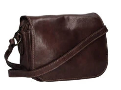 Sacoche Cuir Vachette Marron Fonce " DEBORA "