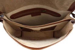 Cartable Cuir Vachette Marron " FIRENZE " -Maroquinerie 81firenzesencognac3 090413700 1703 29052018